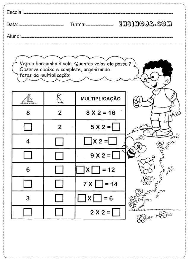 Atividades De Multiplicação E Divisão 3 Ano - Clickandgo