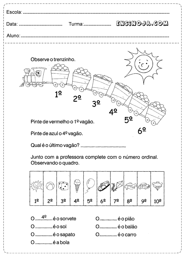 Atividades de Matemática para 2º Ano do Ensino Fundamental