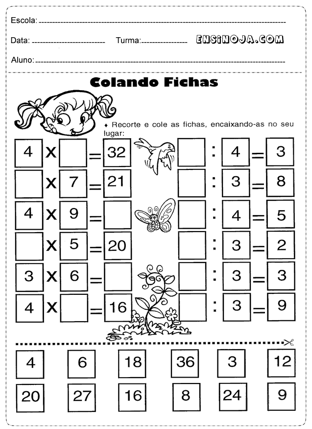 12/08 - 3º ano EF - Matemática - Desenvolvendo estratégias: Multiplicação e  divisão 