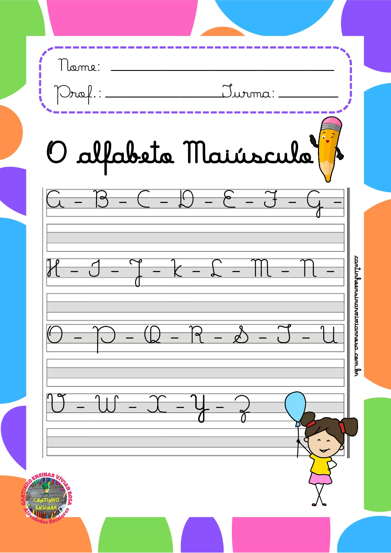 Atividades de caligrafia para 1º ao 3º ano em PDF — p2 | Ensino Já atividades para educação infantil (ensinoja.com)