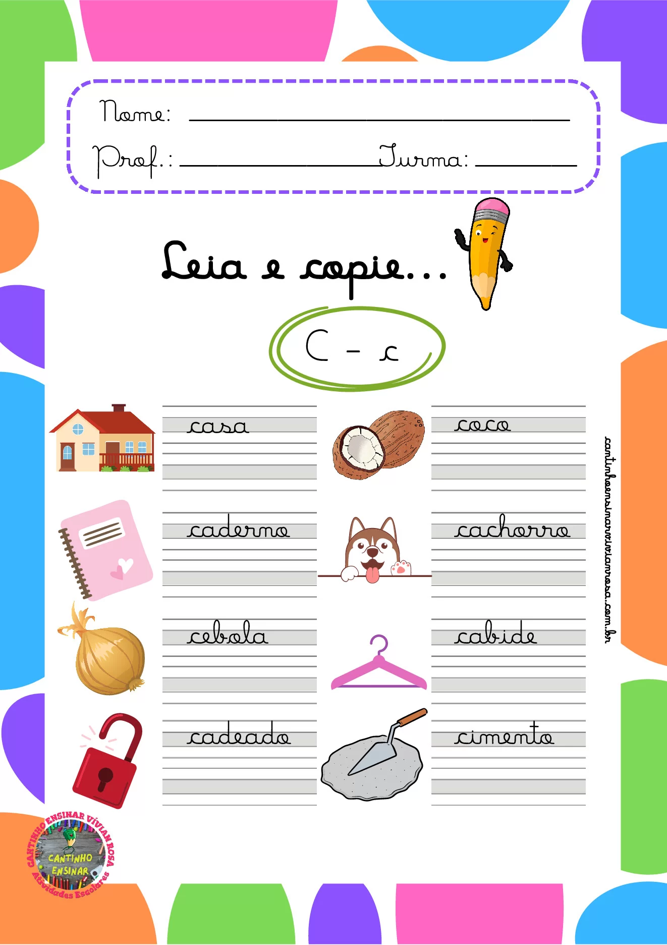 Atividades de caligrafia para 1º ao 3º ano em PDF — p6 | Ensino Já atividades para educação infantil (ensinoja.com)