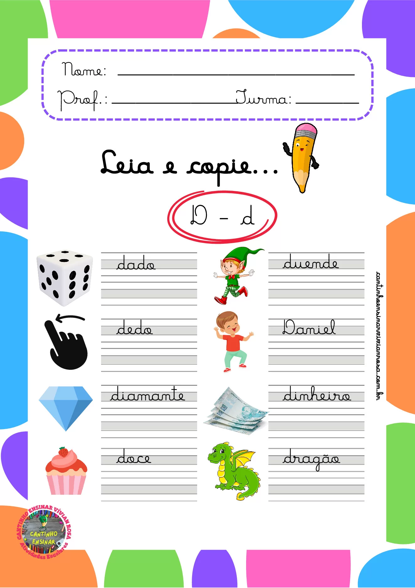 Atividades de caligrafia para 1º ao 3º ano em PDF — p7 | Ensino Já atividades para educação infantil (ensinoja.com)