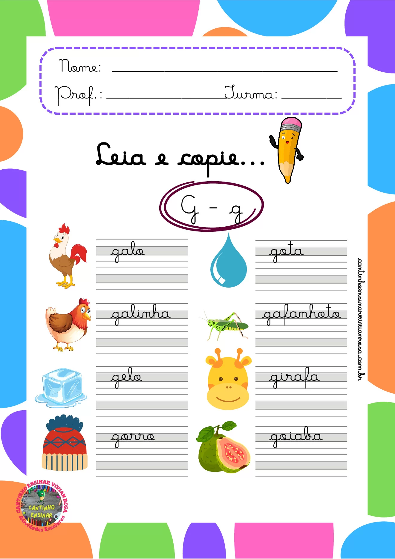 Atividades de caligrafia para 1º ao 3º ano em PDF — p10 | Ensino Já atividades para educação infantil (ensinoja.com)