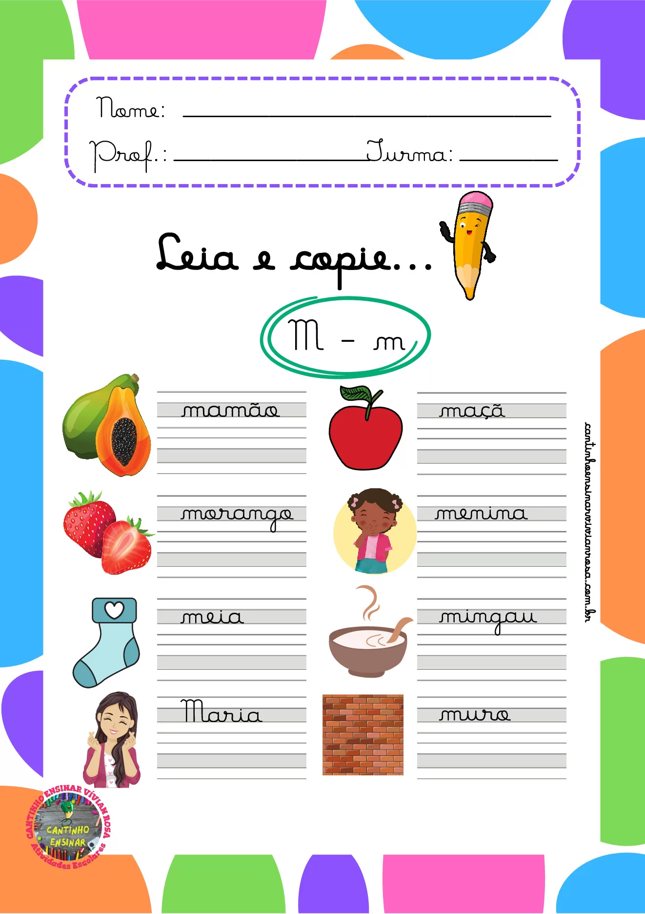 Atividades de caligrafia para 1º ao 3º ano em PDF — p16 | Ensino Já atividades para educação infantil (ensinoja.com)