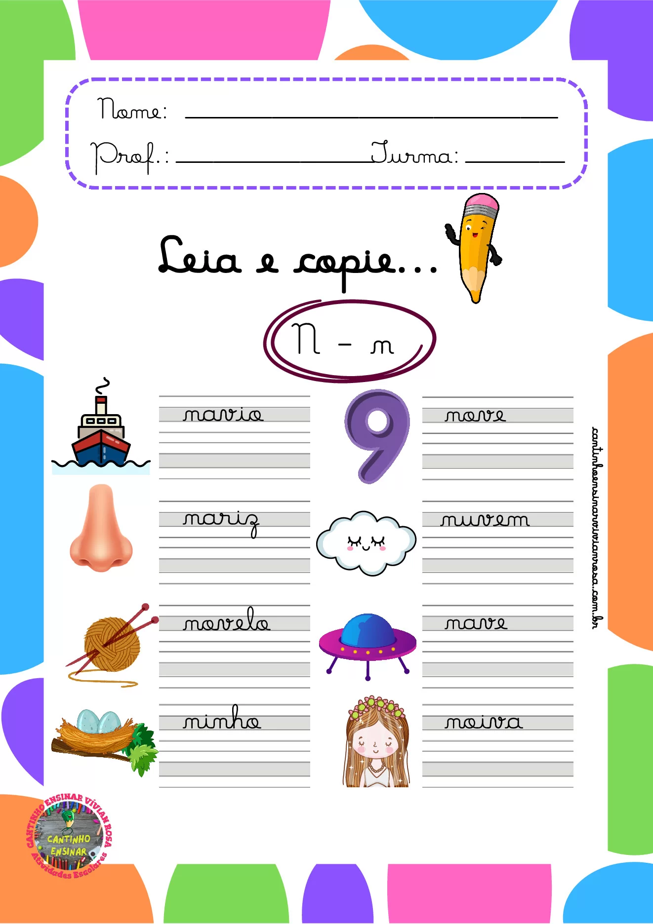 Atividades de caligrafia para 1º ao 3º ano em PDF — p17 | Ensino Já atividades para educação infantil (ensinoja.com)