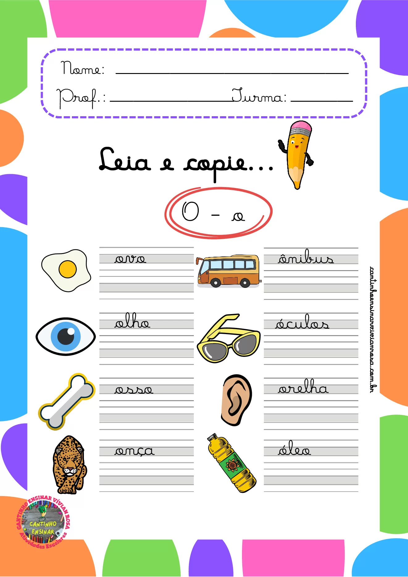 Atividades de caligrafia para 1º ao 3º ano em PDF — p18 | Ensino Já atividades para educação infantil (ensinoja.com)