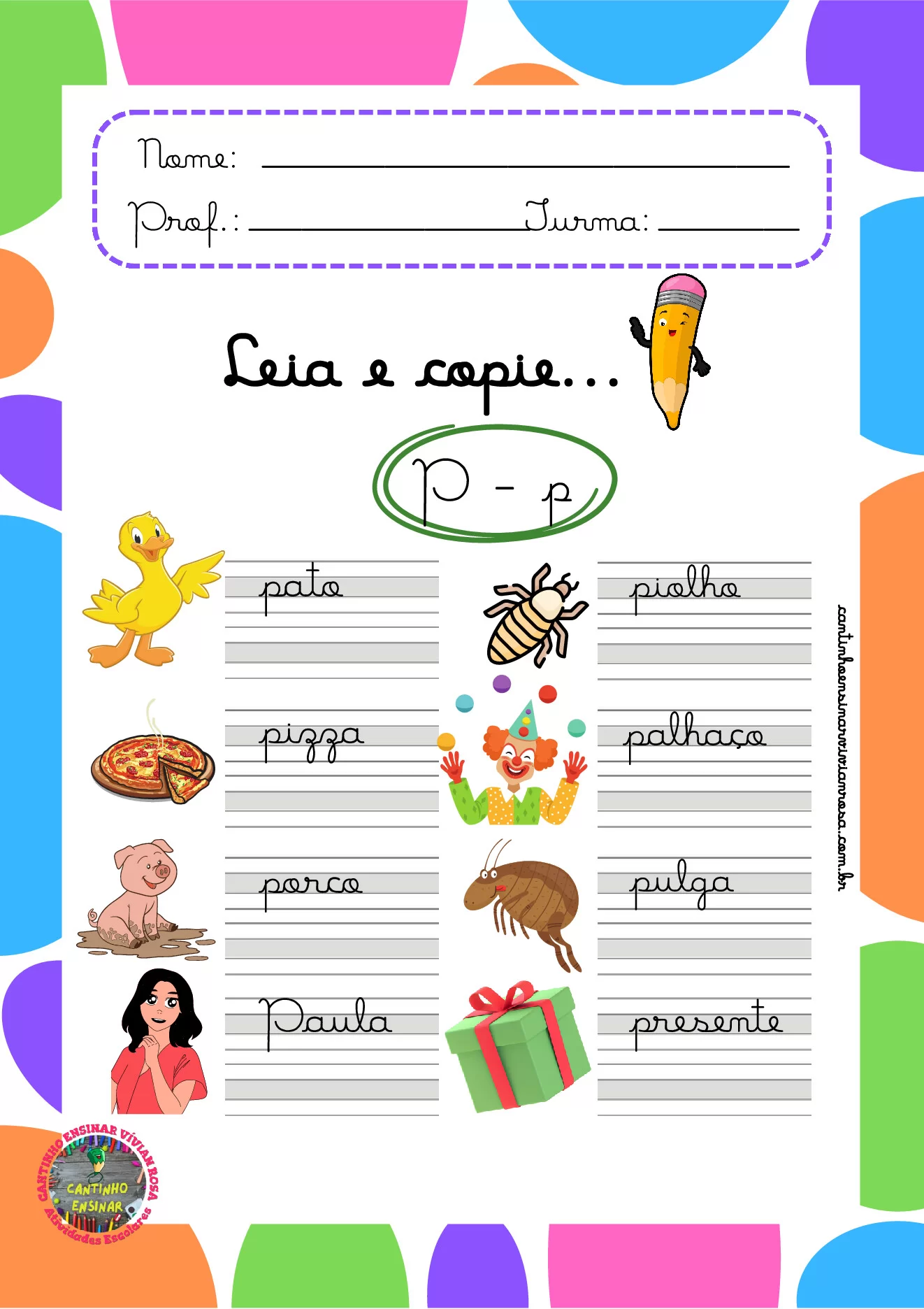 Atividades de caligrafia para 1º ao 3º ano em PDF — p19 | Ensino Já atividades para educação infantil (ensinoja.com)