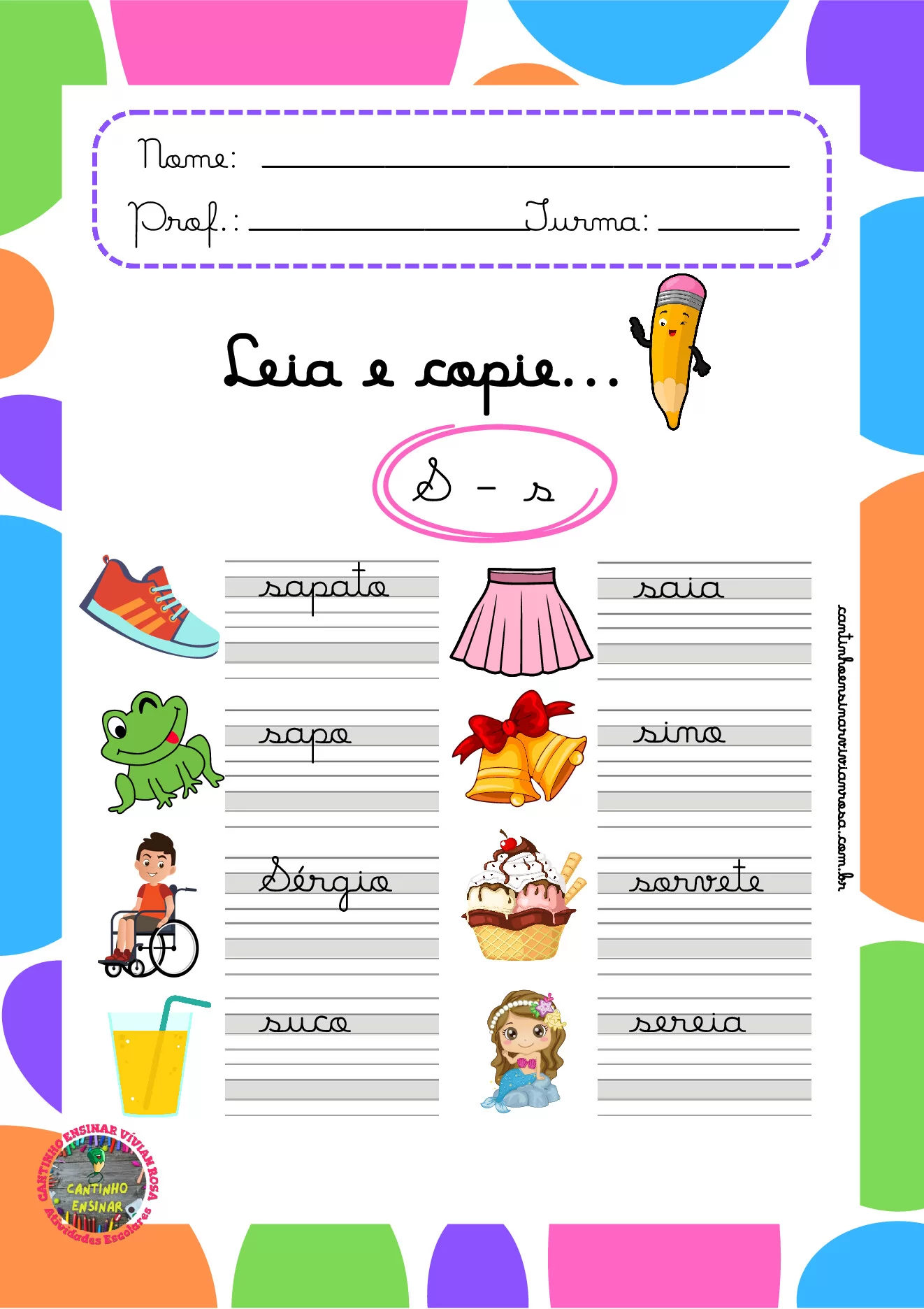 Atividades de caligrafia para 1º ao 3º ano em PDF — p22 | Ensino Já atividades para educação infantil (ensinoja.com)