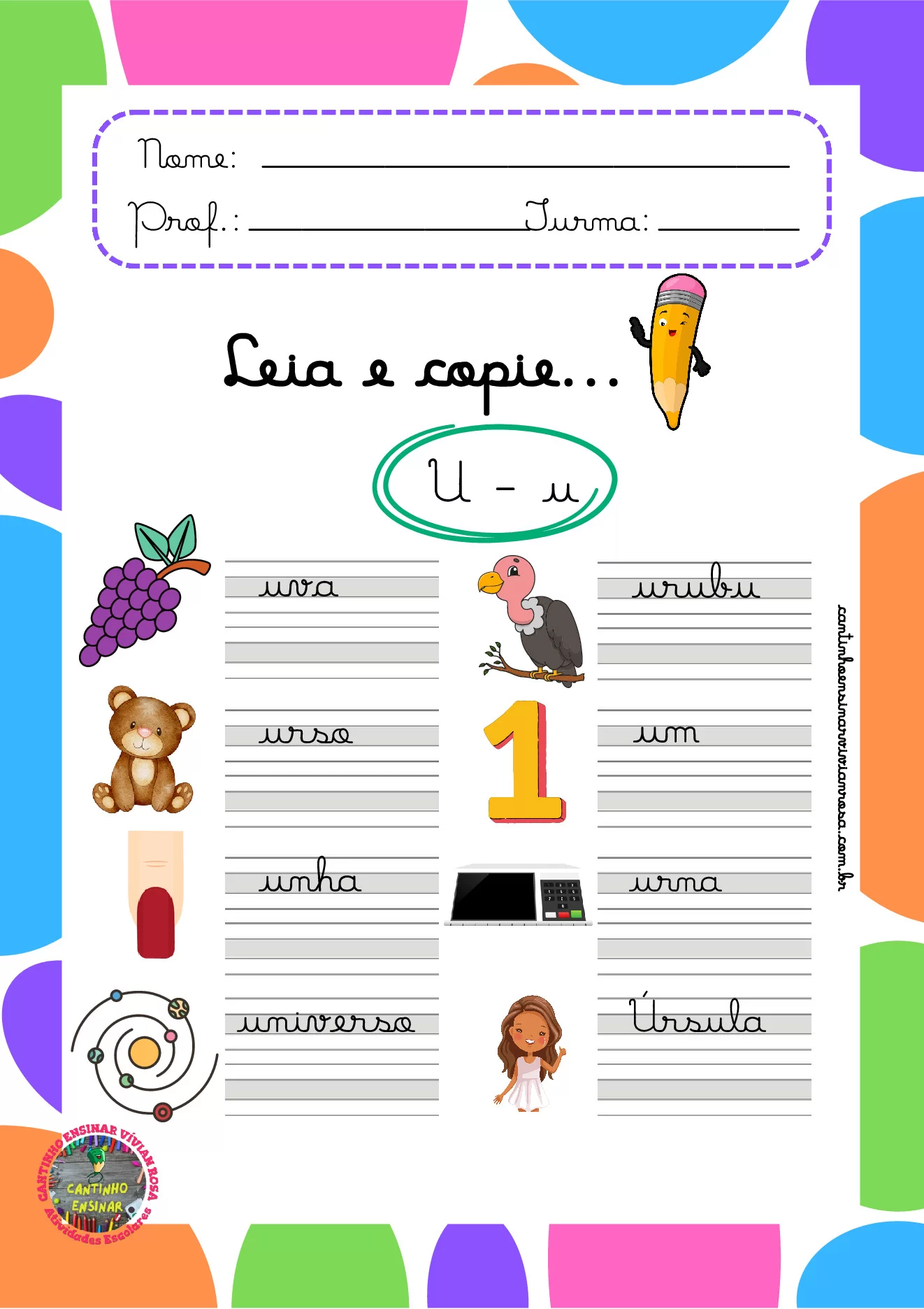 Atividades de caligrafia para 1º ao 3º ano em PDF — p24 | Ensino Já atividades para educação infantil (ensinoja.com)