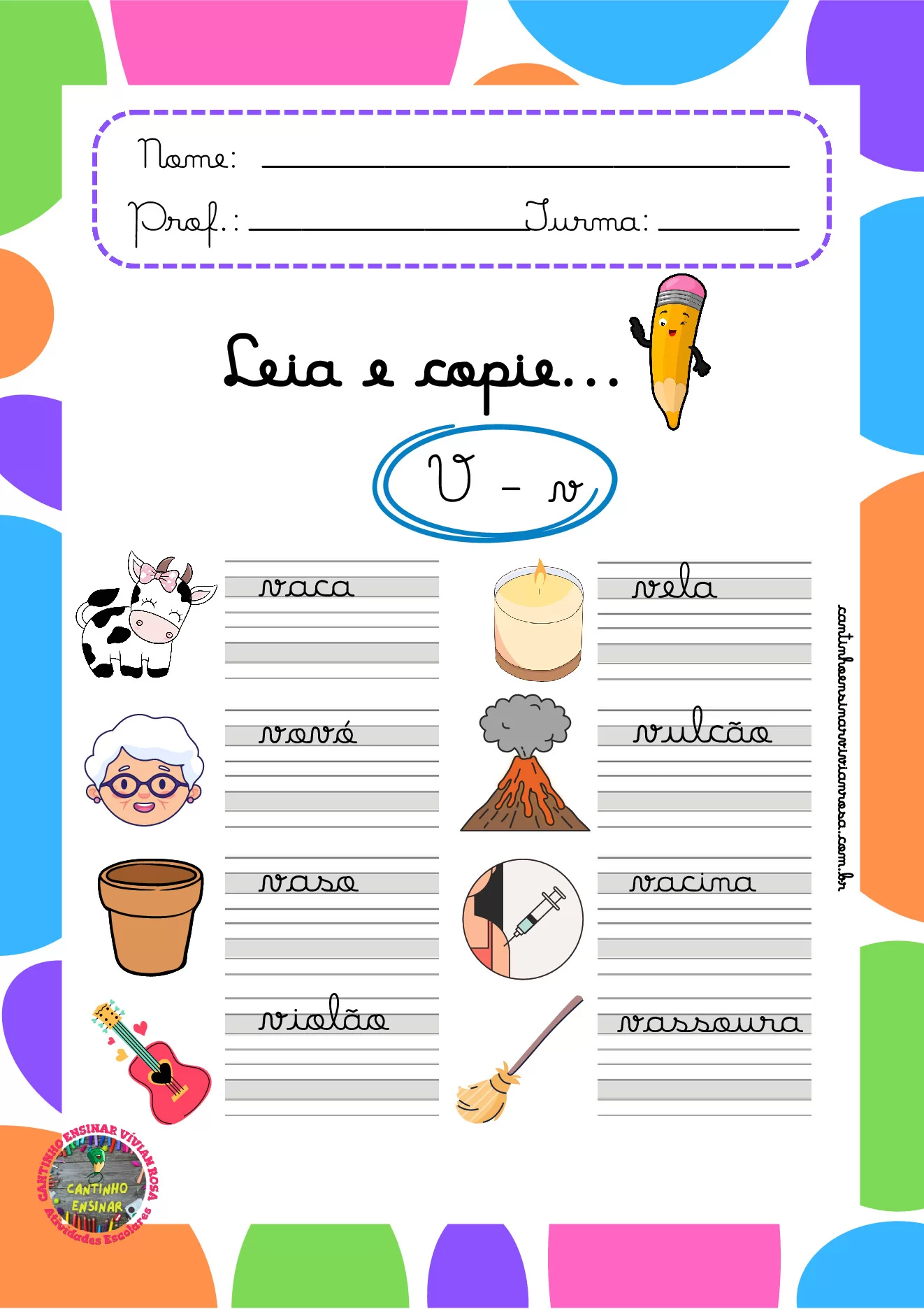 Atividades de caligrafia para 1º ao 3º ano em PDF — p25 | Ensino Já atividades para educação infantil (ensinoja.com)