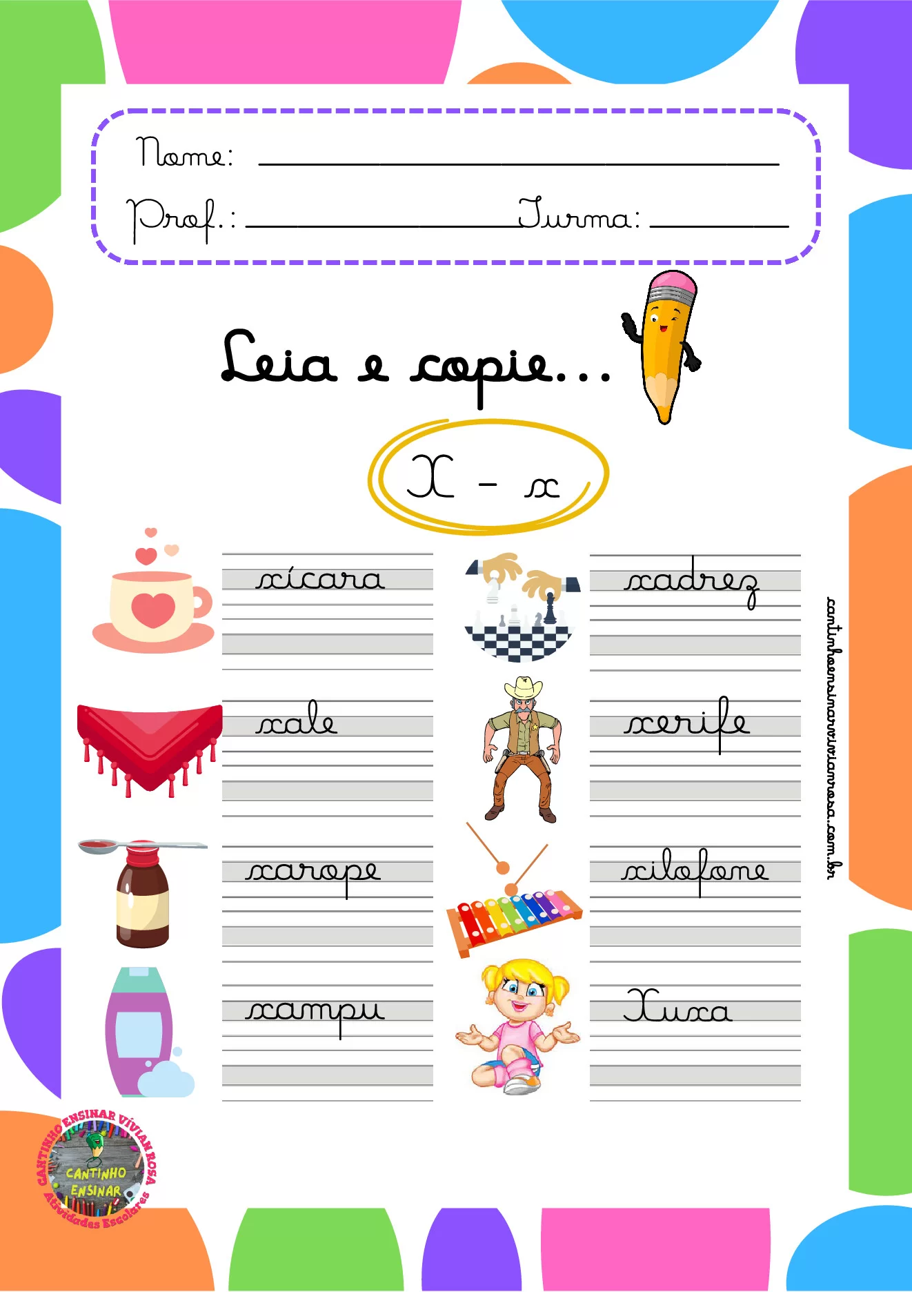 Atividades de caligrafia para 1º ao 3º ano em PDF — p27 | Ensino Já atividades para educação infantil (ensinoja.com)