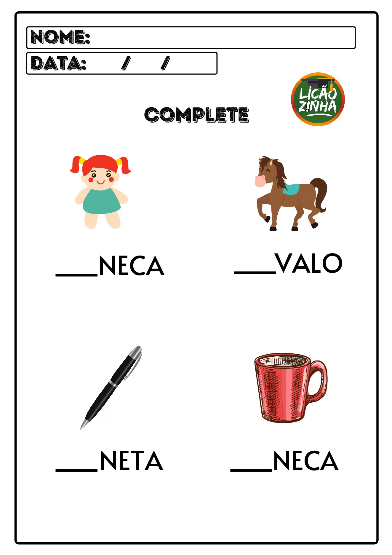 Atividades educativas para crianças diversas — p17 | Ensino Já atividades para educação infantil (ensinoja.com)