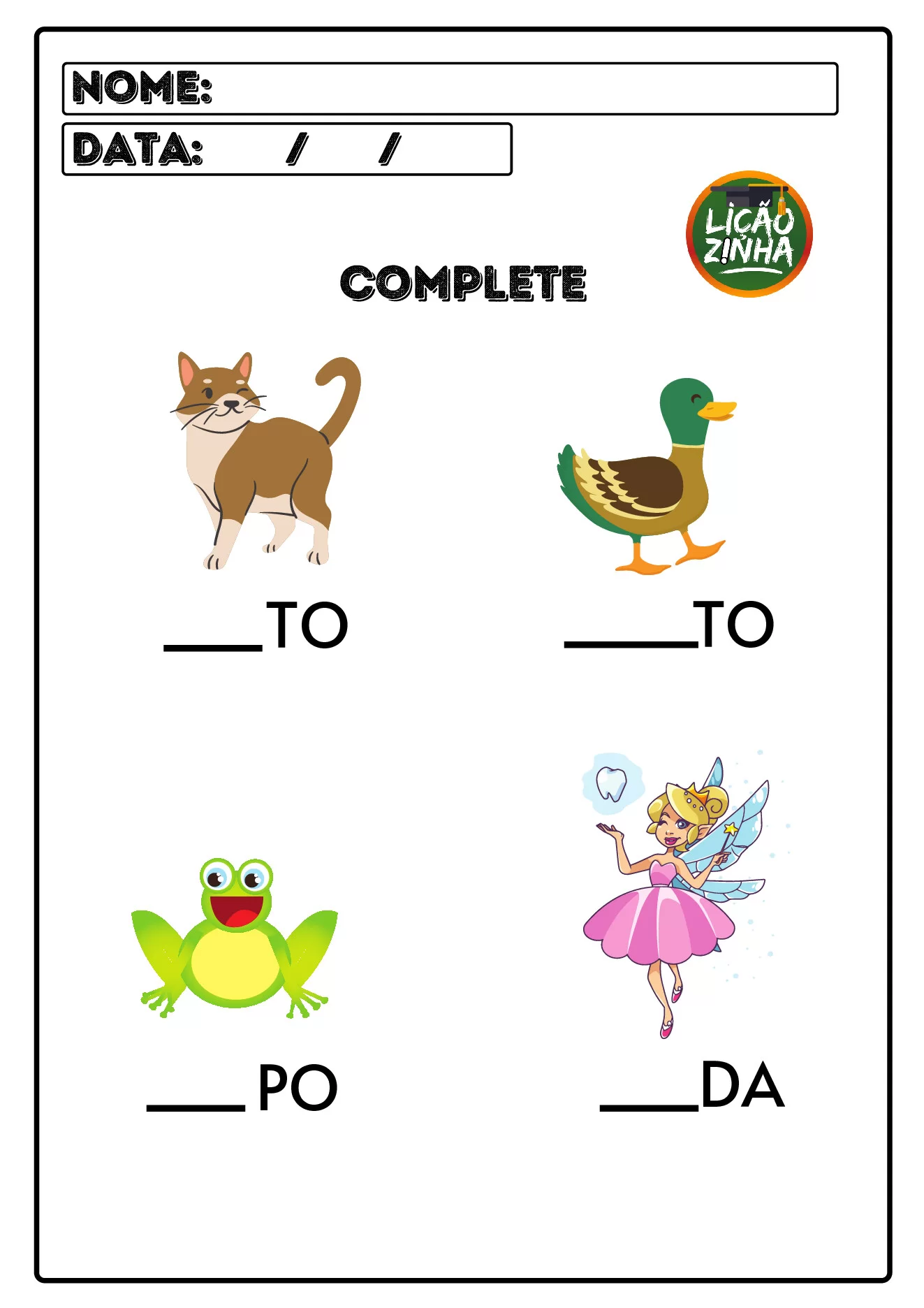 Atividades educativas para crianças diversas — p20 | Ensino Já atividades para educação infantil (ensinoja.com)