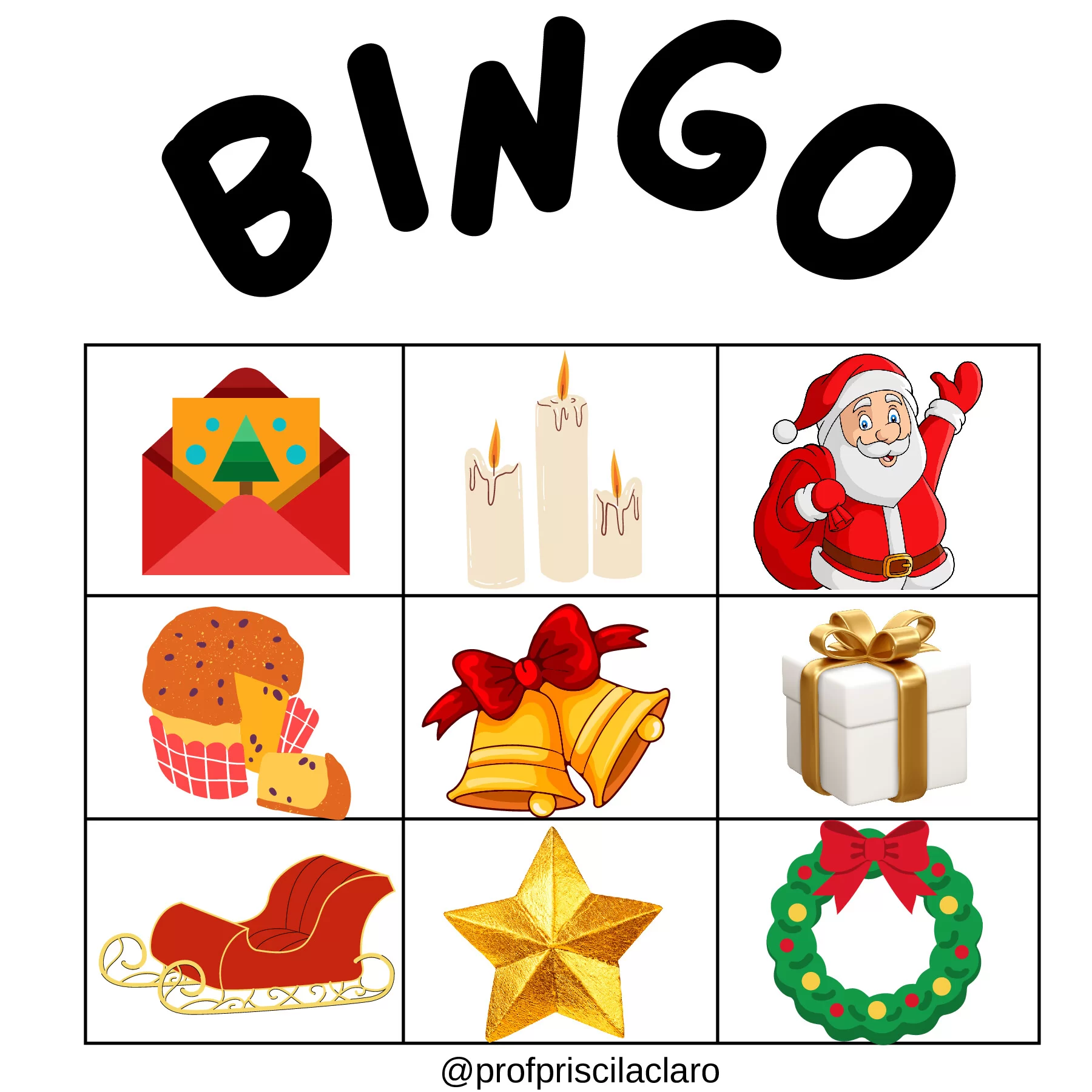 Bingo natalino: diversão e aprendizado para todos — p3 | Ensino Já atividades para educação infantil (ensinoja.com)