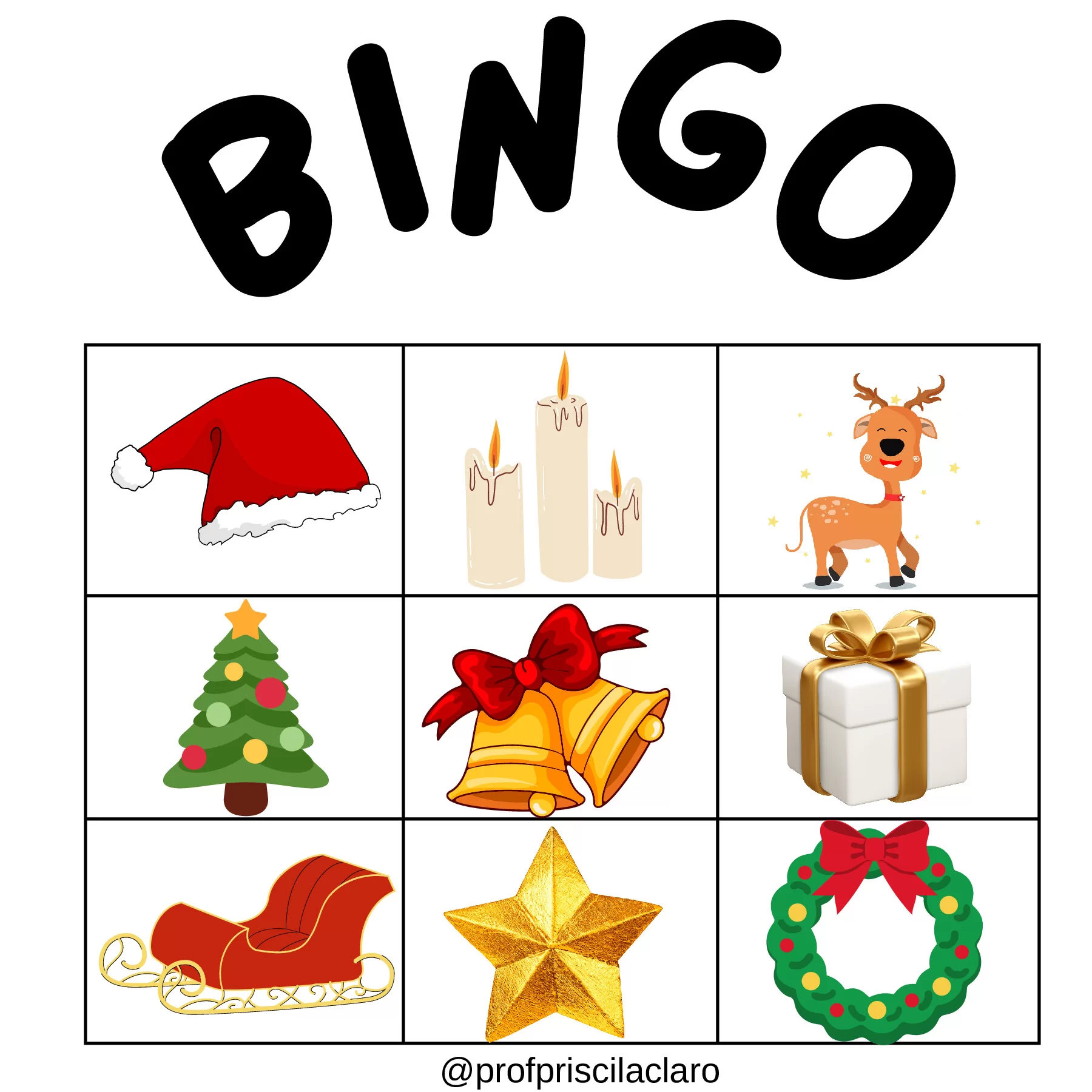 Bingo natalino: diversão e aprendizado para todos — p6 | Ensino Já atividades para educação infantil (ensinoja.com)