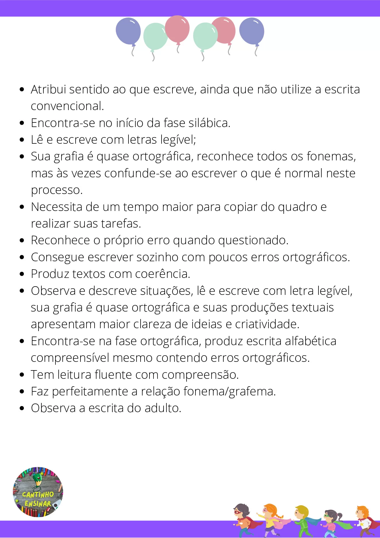 Frases para relatórios descritivos de alunos — p12 | Ensino Já atividades para educação infantil (ensinoja.com)