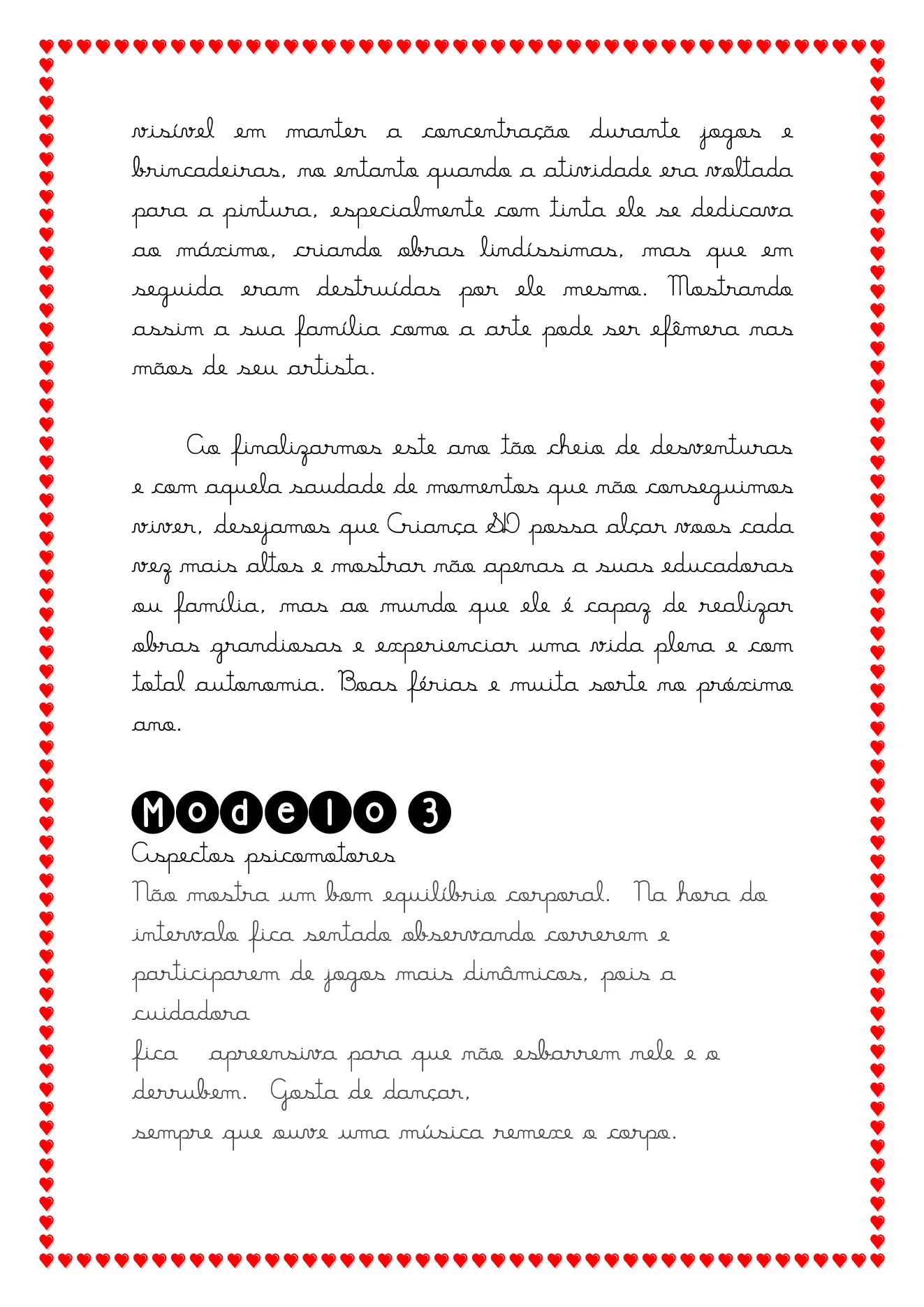 Modelos de relatórios para educação especial — p7 | Ensino Já atividades para educação infantil (ensinoja.com)