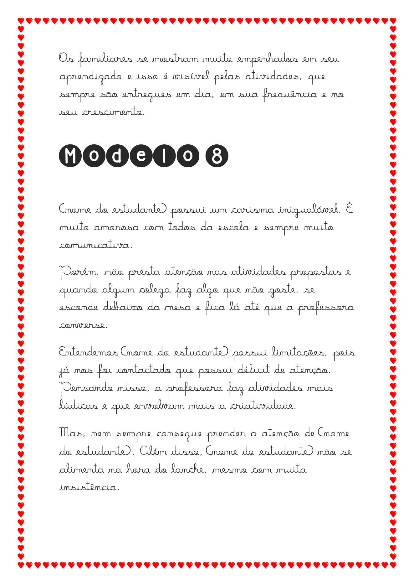 Modelos de relatórios para educação especial — p14 | Ensino Já atividades para educação infantil (ensinoja.com)