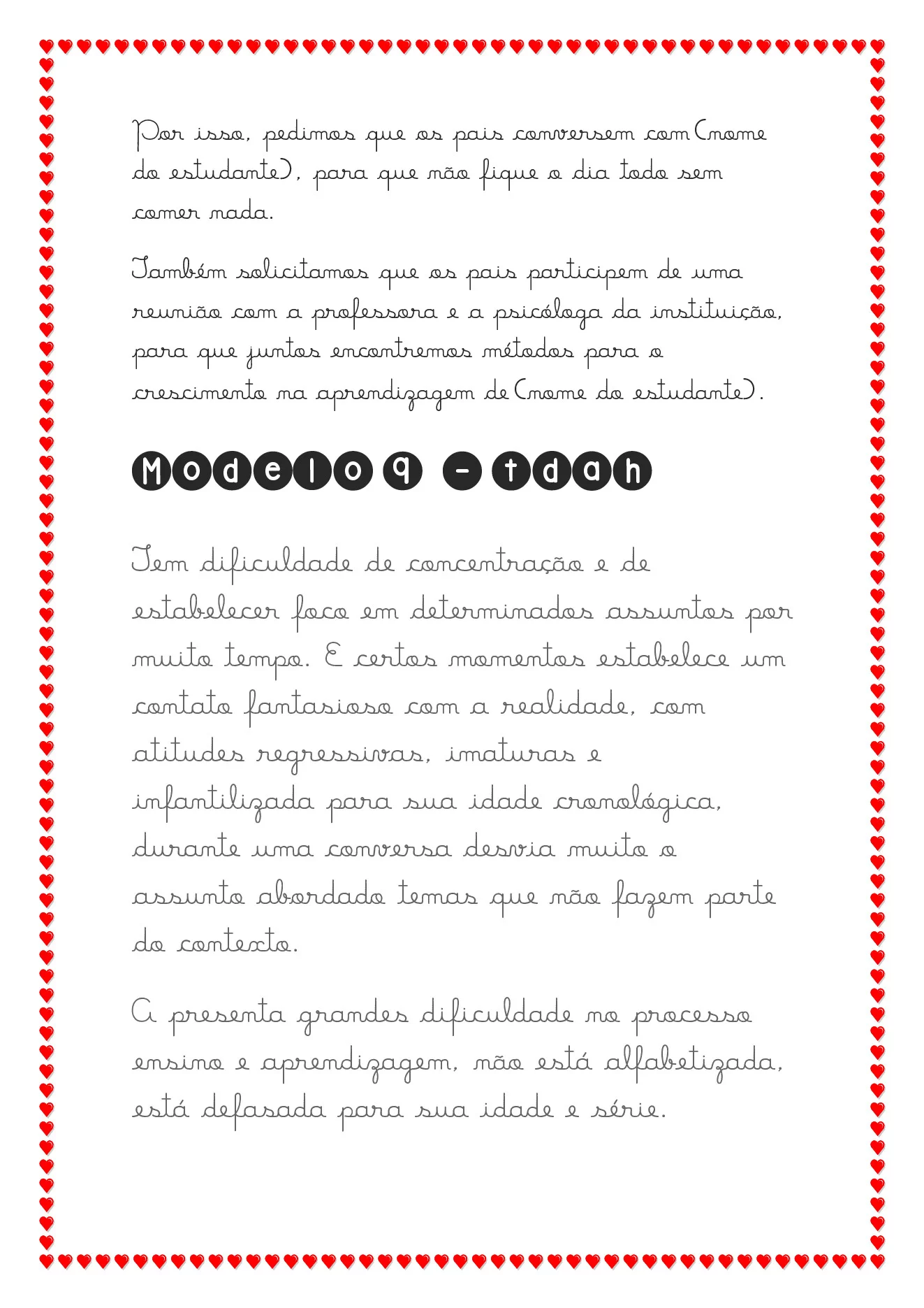 Modelos de relatórios para educação especial — p15 | Ensino Já atividades para educação infantil (ensinoja.com)