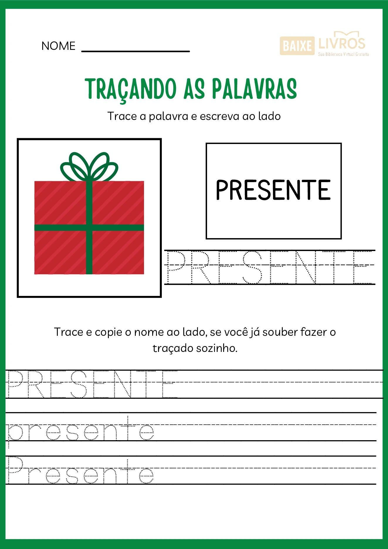 Atividades de caligrafia para o Natal — p9 | Ensino Já atividades para educação infantil (ensinoja.com)