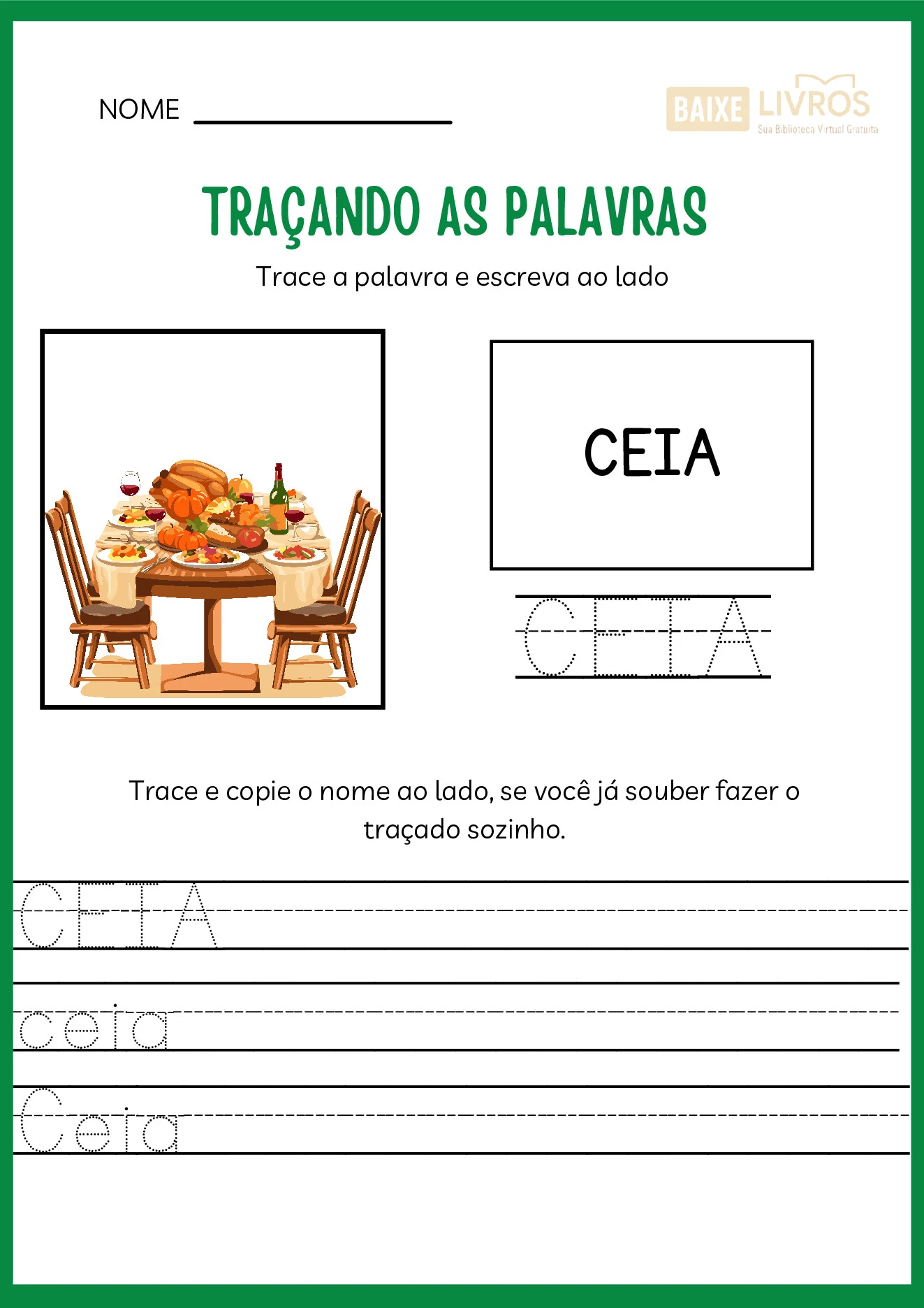 Atividades de caligrafia para o Natal — p14 | Ensino Já atividades para educação infantil (ensinoja.com)
