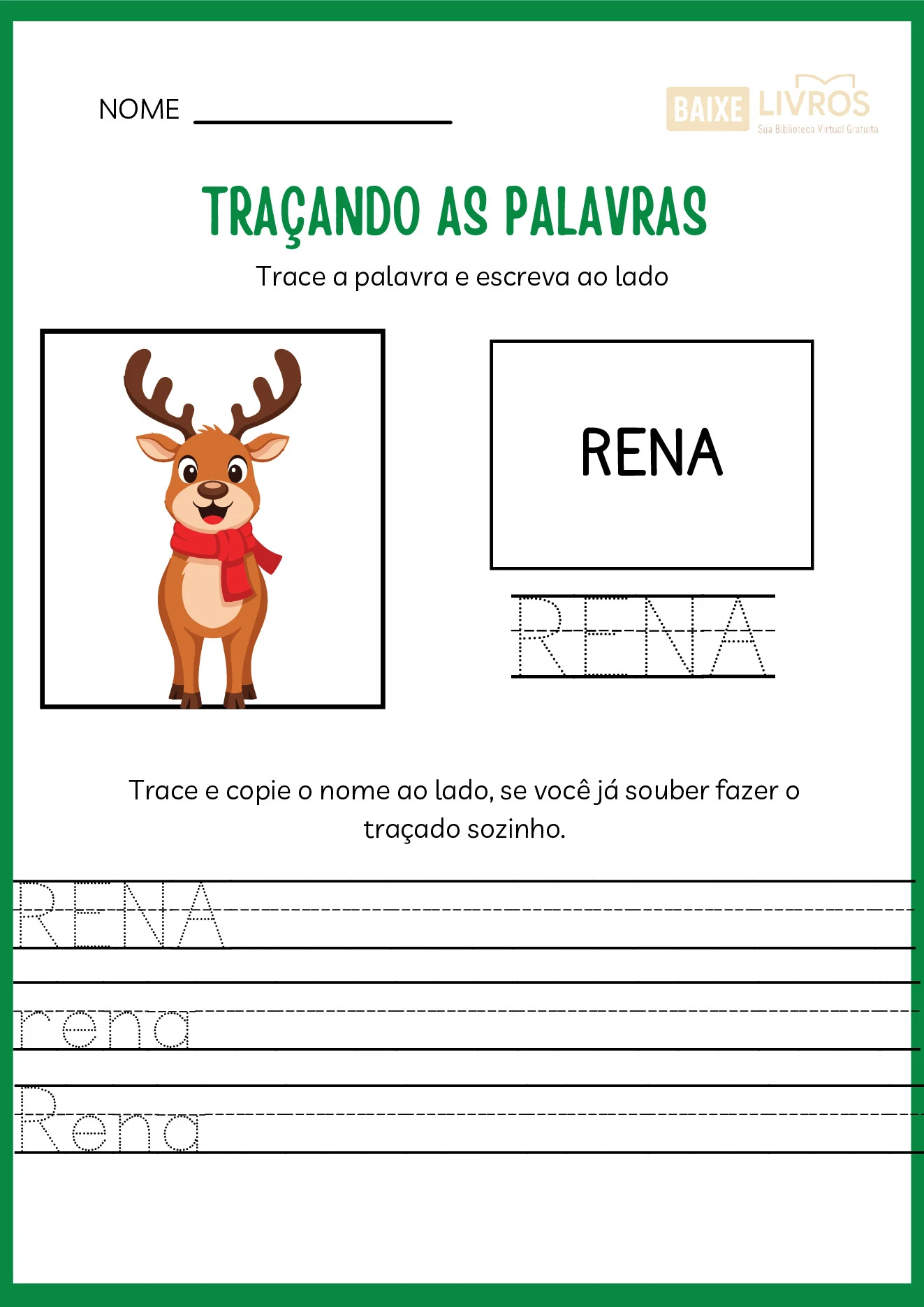Atividades de caligrafia para o Natal — p15 | Ensino Já atividades para educação infantil (ensinoja.com)