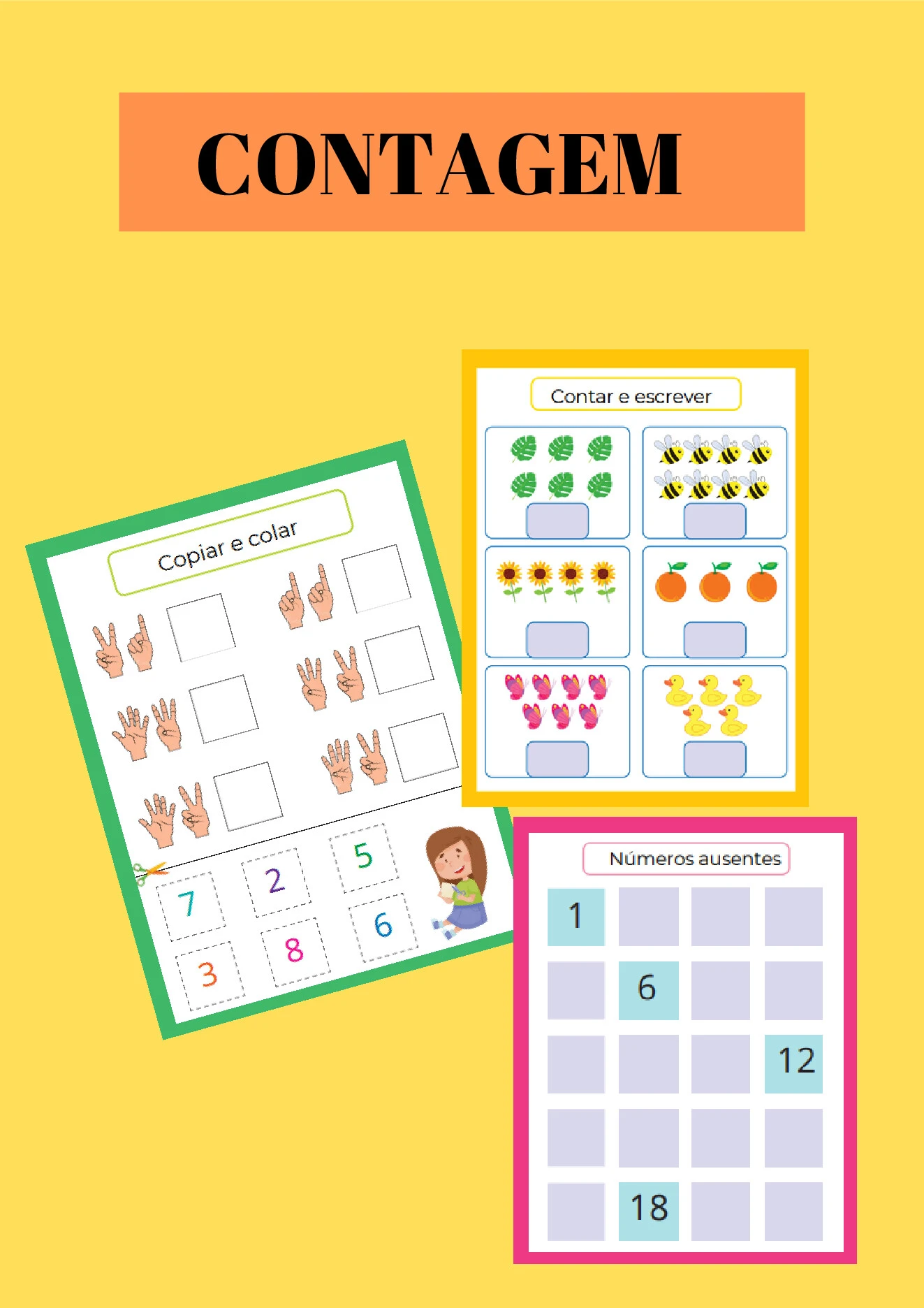 Atividades de contagem com as mãos para crianças — p1 | Ensino Já atividades para educação infantil (ensinoja.com)