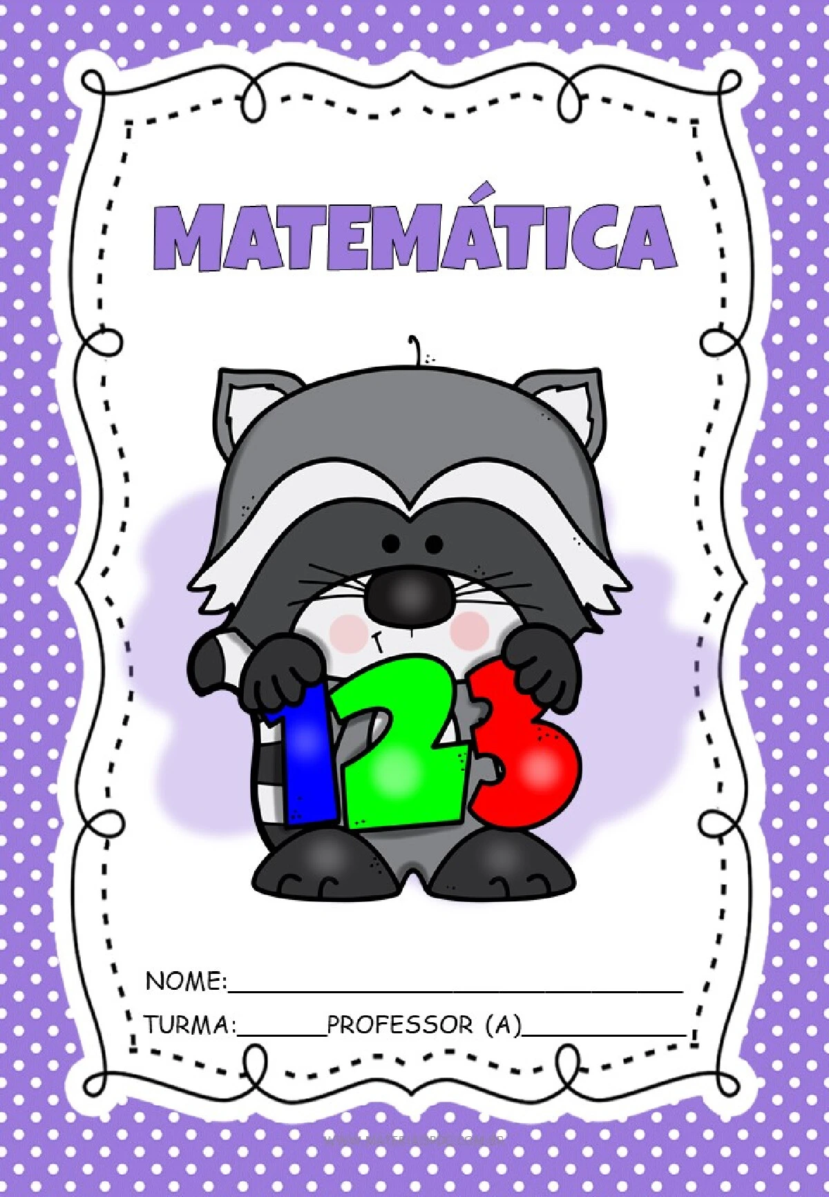 Capas de caderno guaxinim: modelos em PDF para imprimir — p4 | Ensino Já atividades para educação infantil (ensinoja.com)