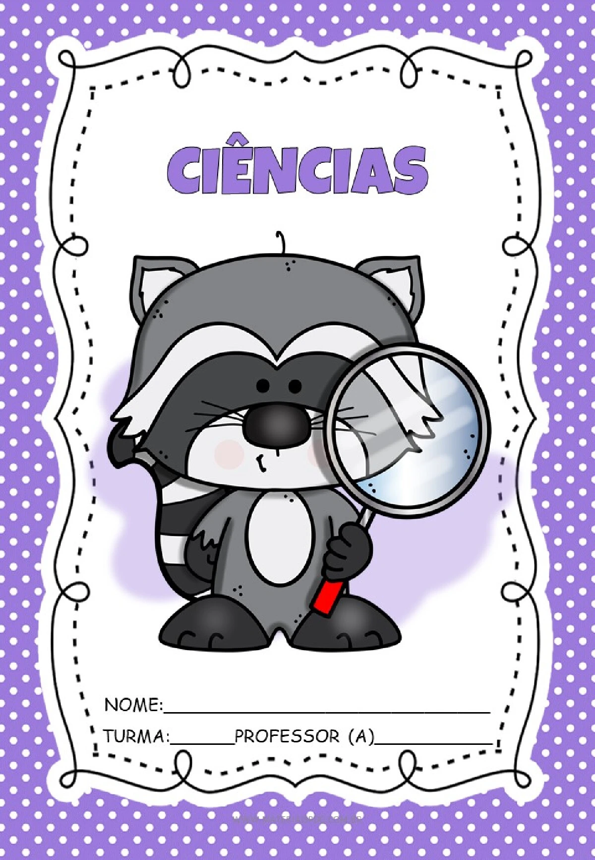 Capas de caderno guaxinim: modelos em PDF para imprimir — p5 | Ensino Já atividades para educação infantil (ensinoja.com)