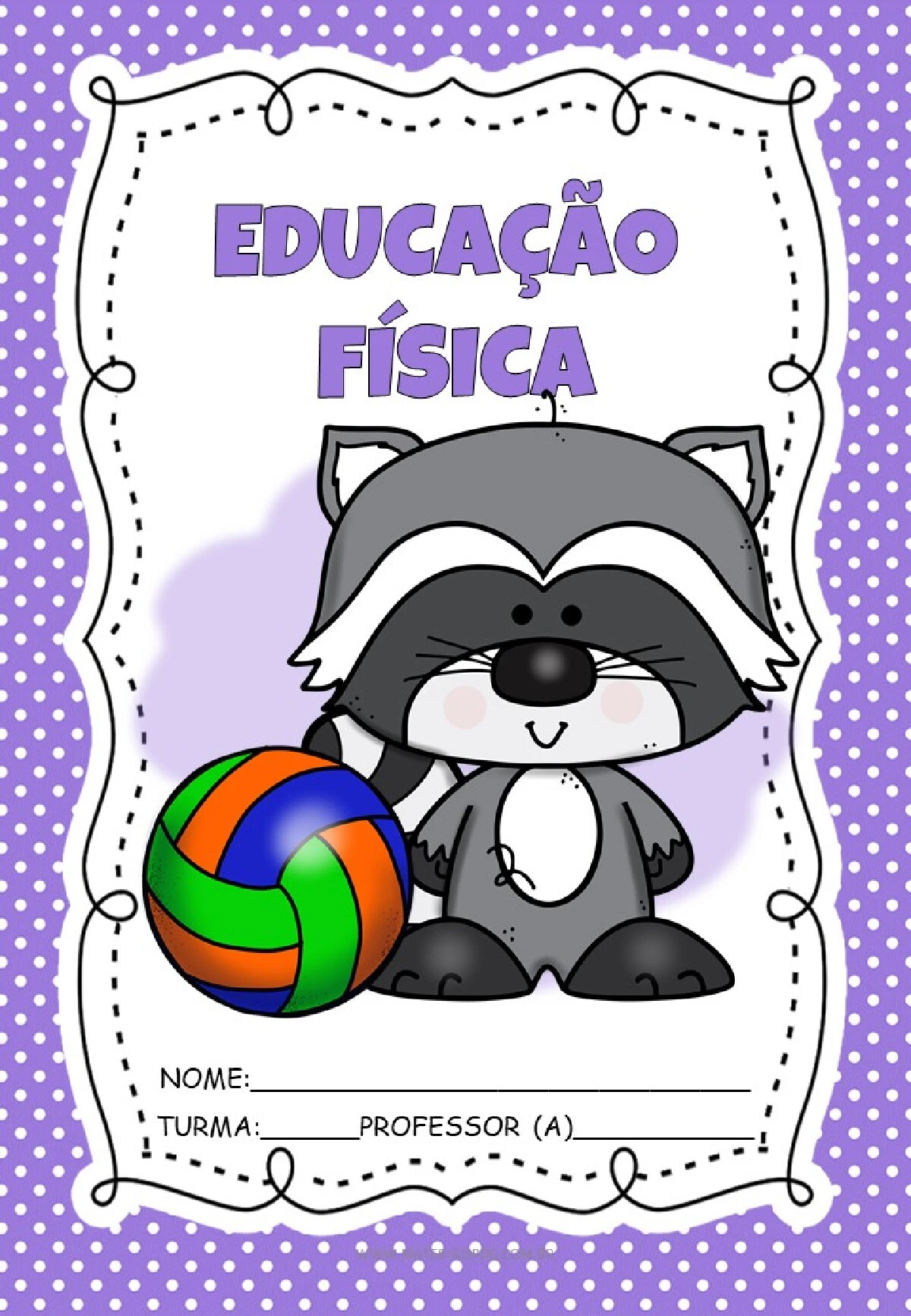 Capas de caderno guaxinim: modelos em PDF para imprimir — p9 | Ensino Já atividades para educação infantil (ensinoja.com)
