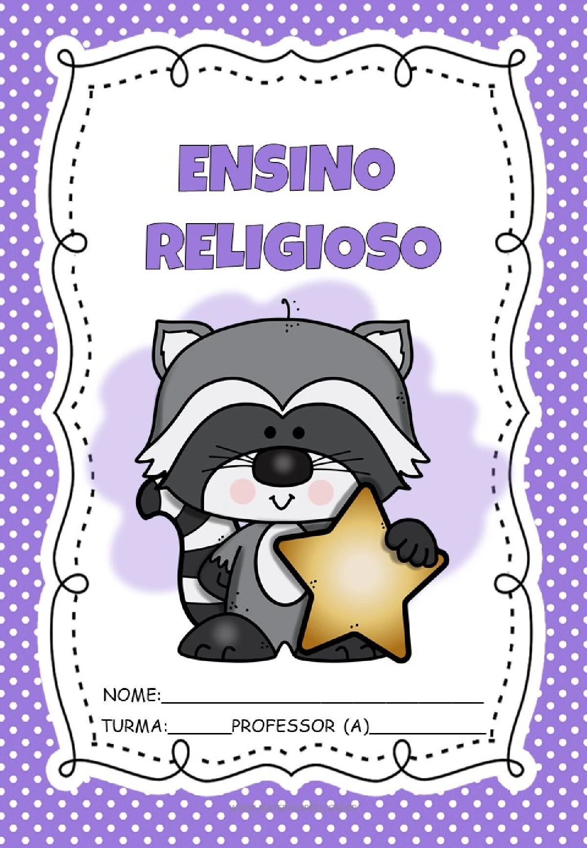 Capas de caderno guaxinim: modelos em PDF para imprimir — p11 | Ensino Já atividades para educação infantil (ensinoja.com)