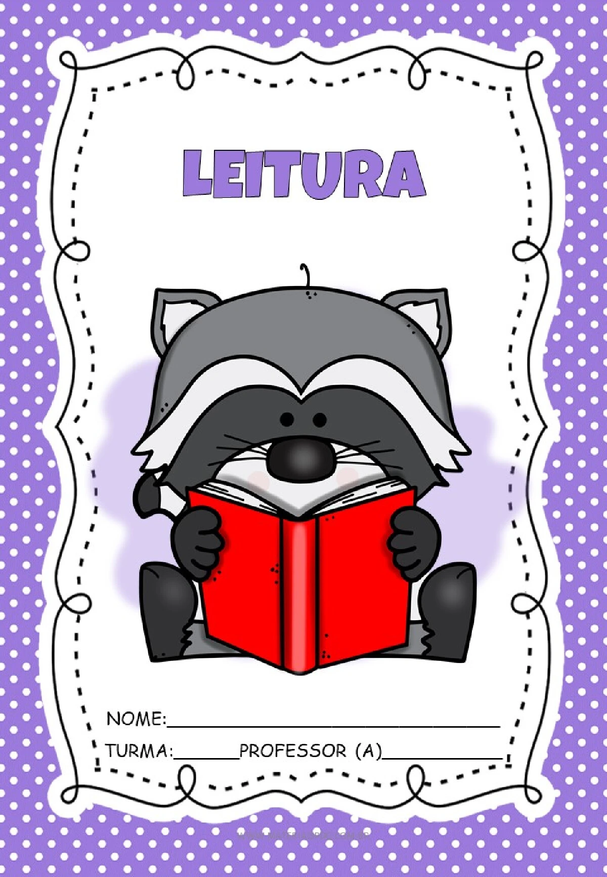 Capas de caderno guaxinim: modelos em PDF para imprimir — p13 | Ensino Já atividades para educação infantil (ensinoja.com)