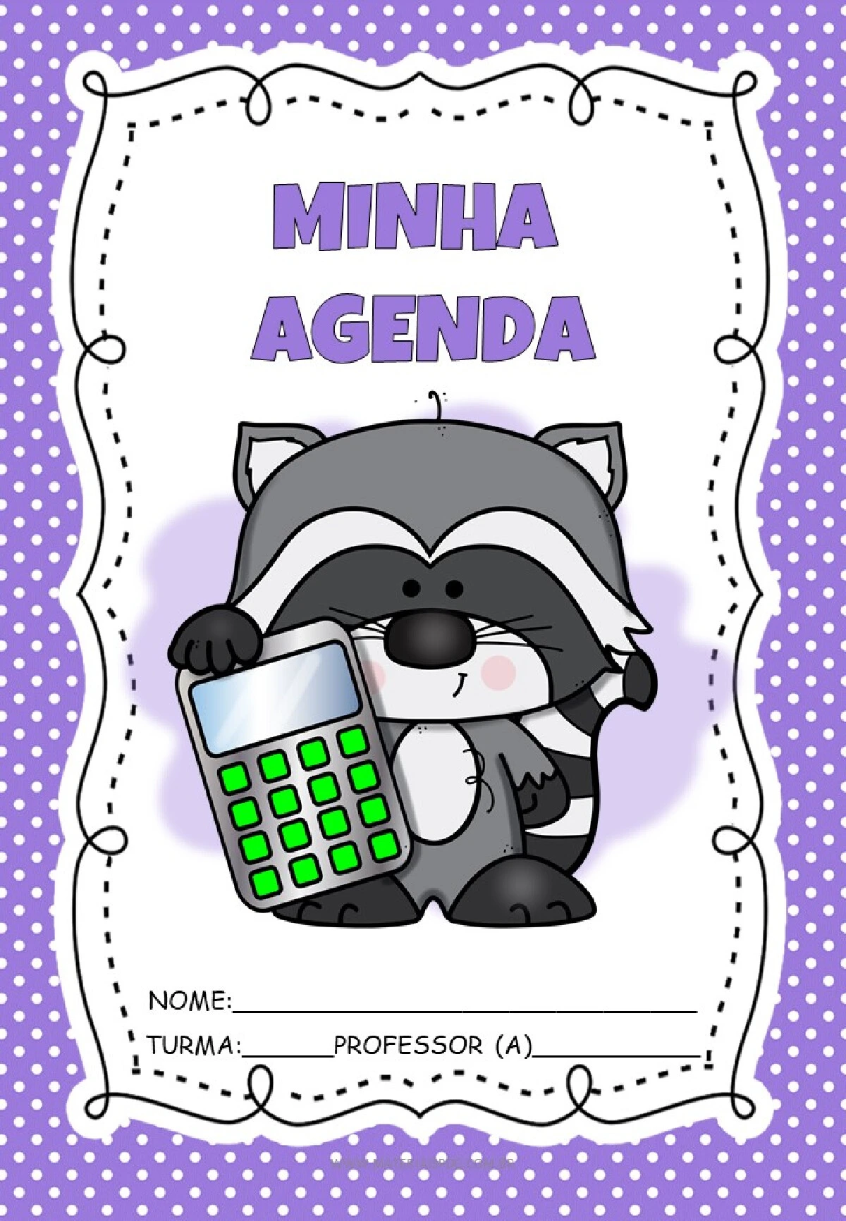 Capas de caderno guaxinim: modelos em PDF para imprimir — p14 | Ensino Já atividades para educação infantil (ensinoja.com)