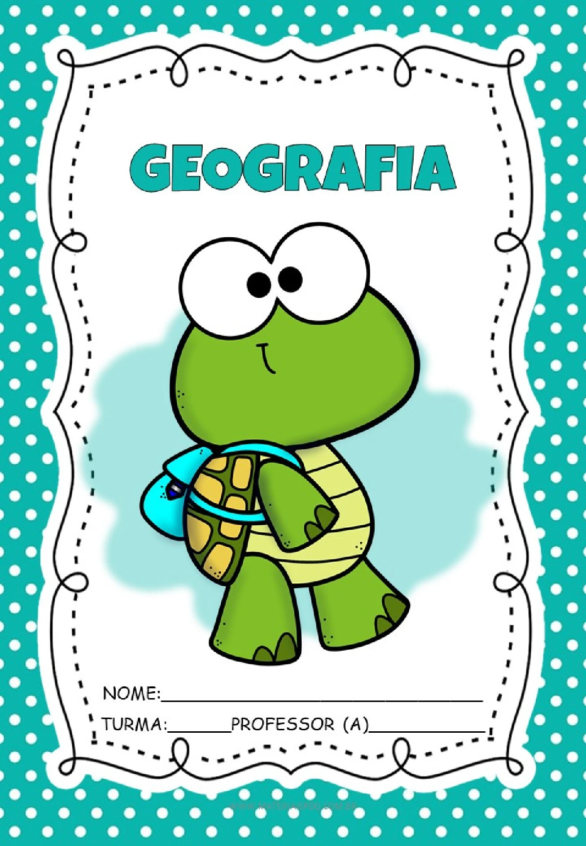Capas de caderno tartaruga em PDF para imprimir — p6 | Ensino Já atividades para educação infantil (ensinoja.com)