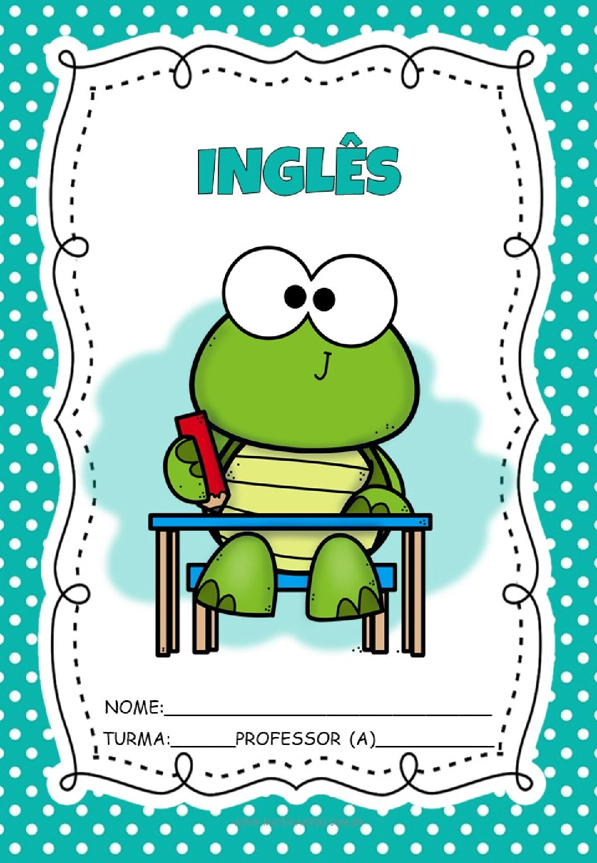 Capas de caderno tartaruga em PDF para imprimir — p10 | Ensino Já atividades para educação infantil (ensinoja.com)