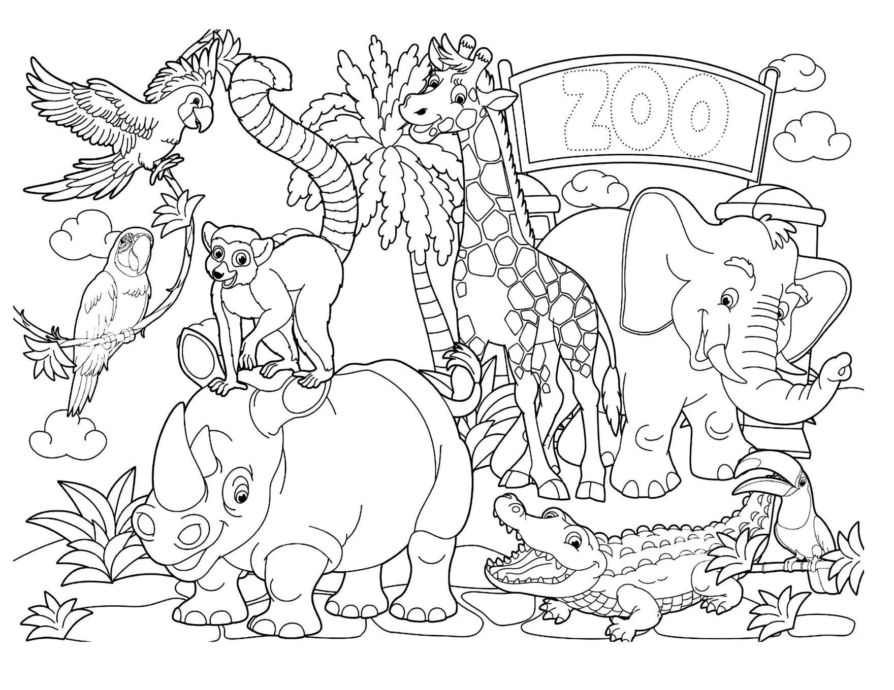 Desenhos de animais Safari para colorir: PDF para imprimir — p14 | Ensino Já atividades para educação infantil (ensinoja.com)
