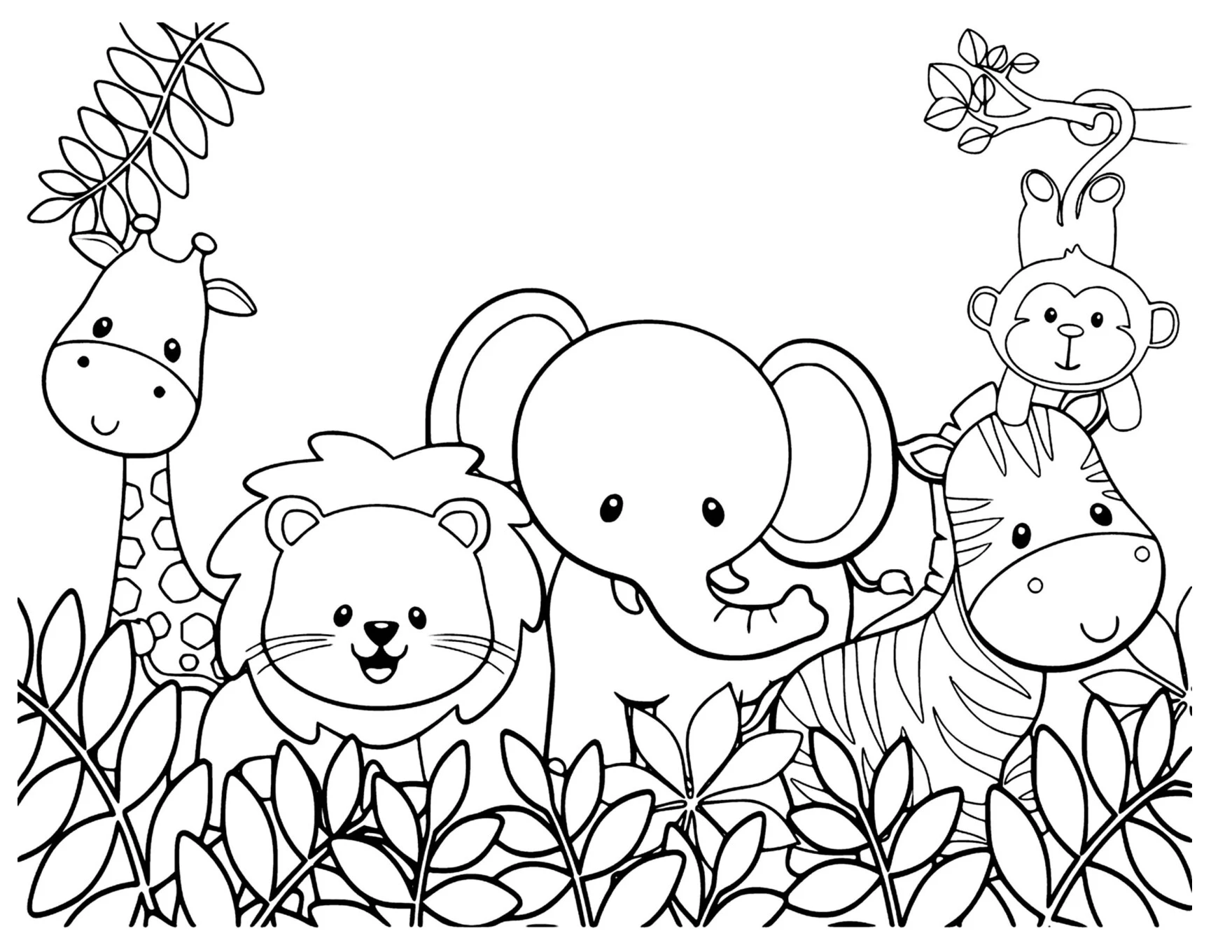Desenhos de animais Safari para colorir: PDF para imprimir — p16 | Ensino Já atividades para educação infantil (ensinoja.com)