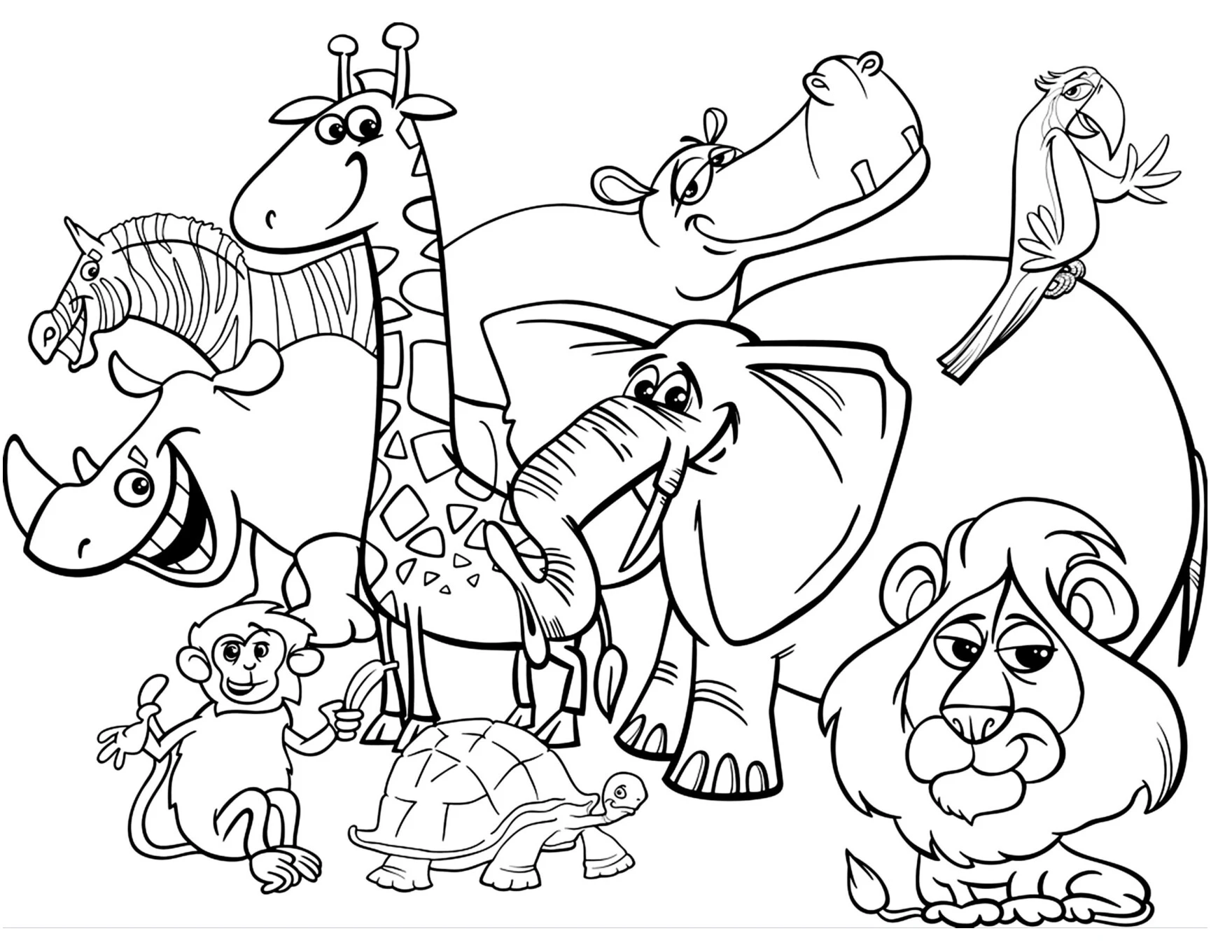 Desenhos de animais Safari para colorir: PDF para imprimir — p18 | Ensino Já atividades para educação infantil (ensinoja.com)