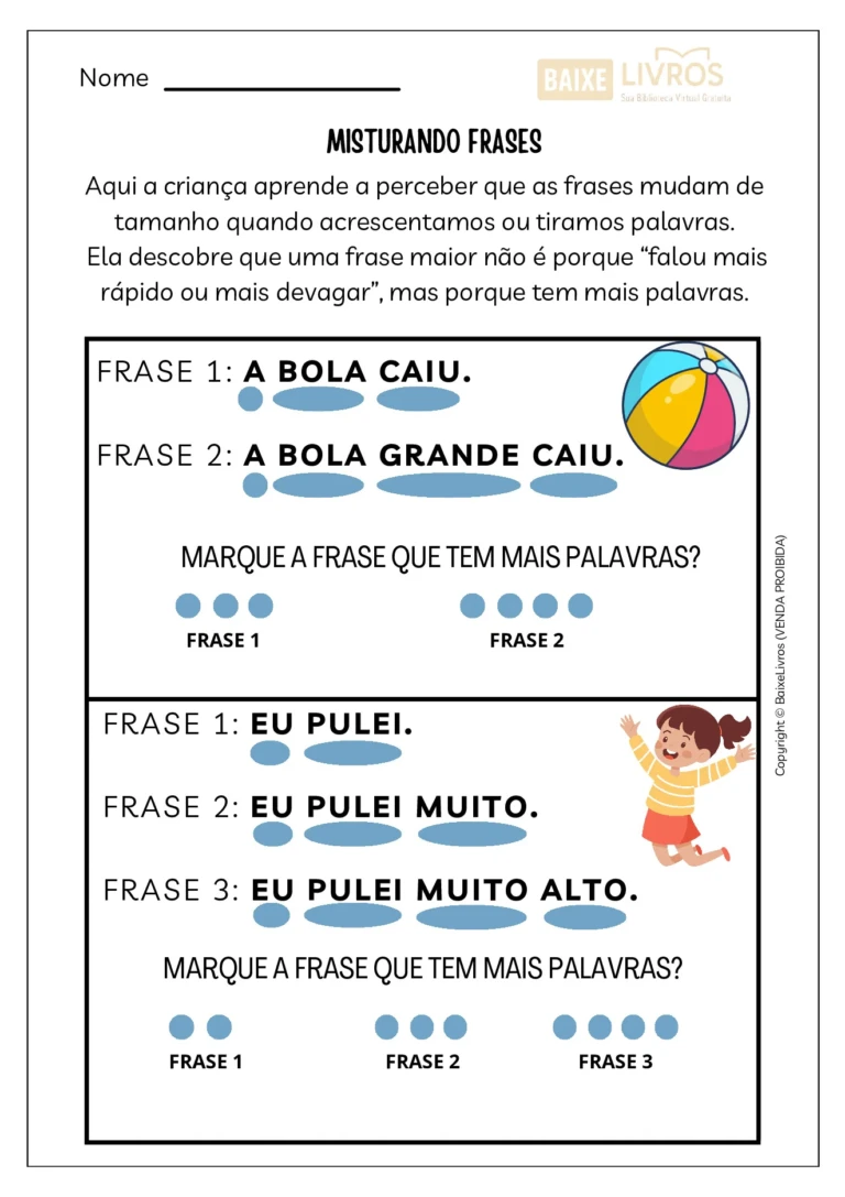 Atividades sobre consciência fonológica para alfabetização — p8 | Ensino Já atividades para educação infantil (ensinoja.com)