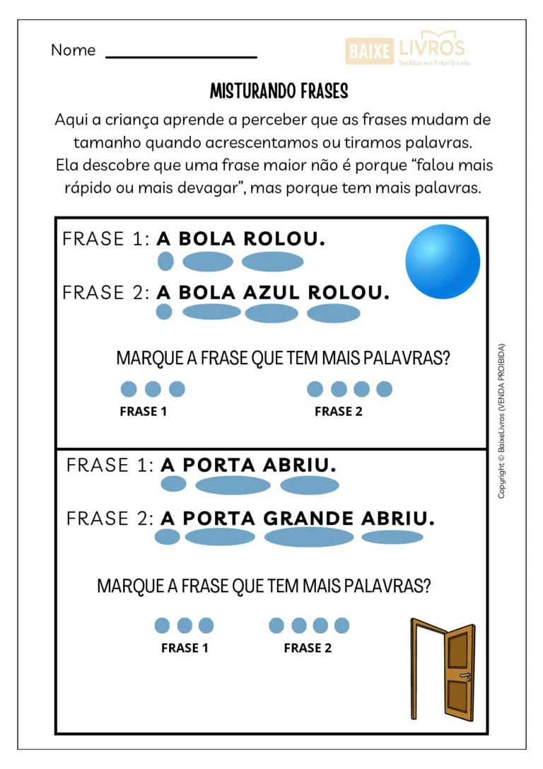 Atividades sobre consciência fonológica para alfabetização — p10 | Ensino Já atividades para educação infantil (ensinoja.com)
