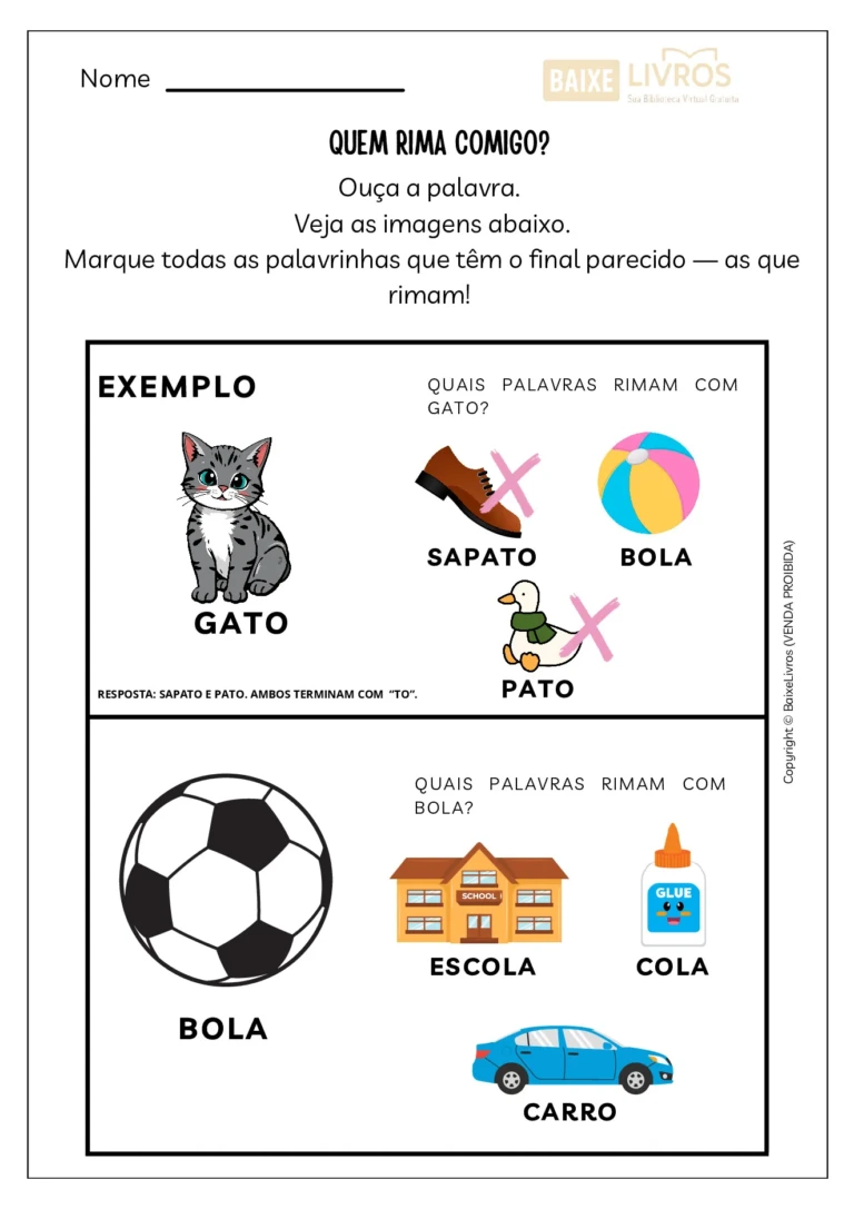 Atividades sobre consciência fonológica para alfabetização — p17 | Ensino Já atividades para educação infantil (ensinoja.com)