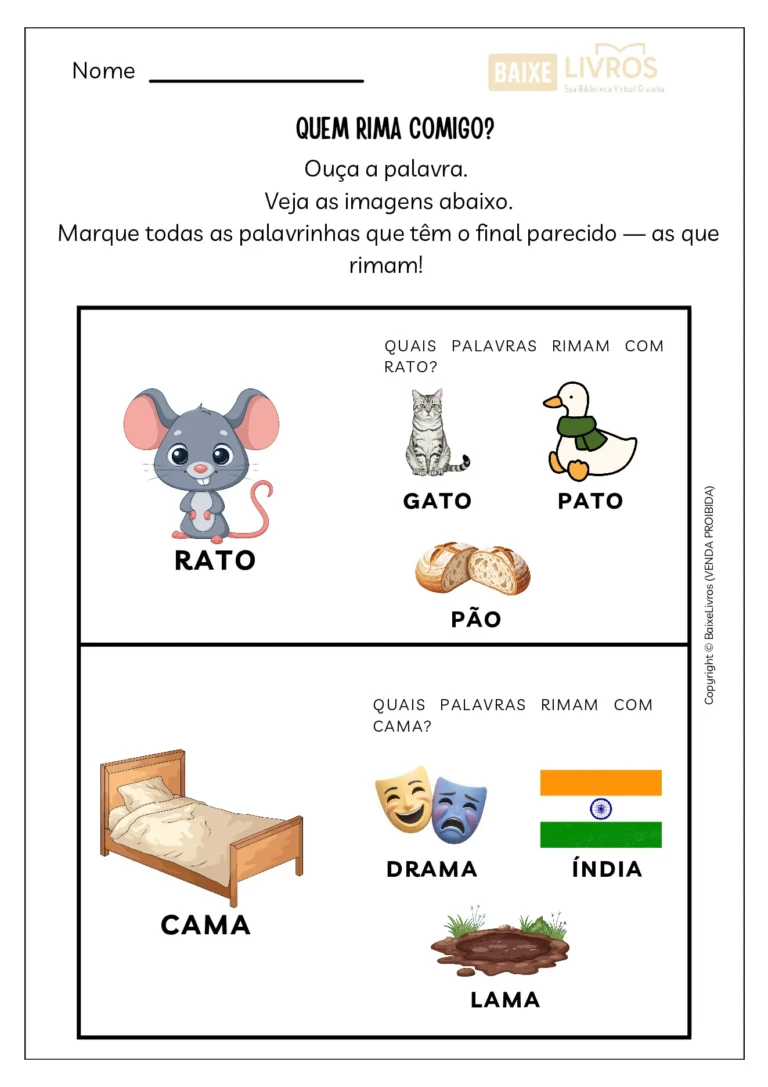 Atividades sobre consciência fonológica para alfabetização — p19 | Ensino Já atividades para educação infantil (ensinoja.com)
