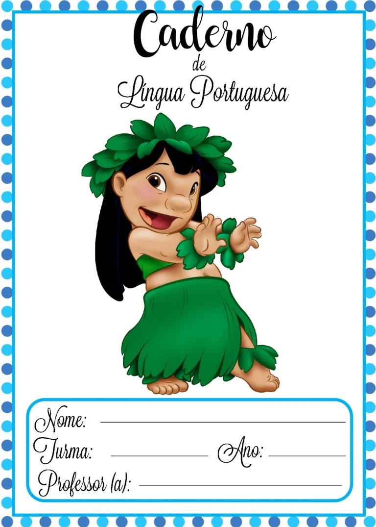 Capas de caderno Lilo e Stitch para imprimir – PDF — p2 | Ensino Já atividades para educação infantil (ensinoja.com)