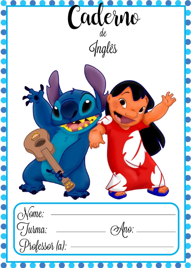 Capas de caderno Lilo e Stitch para imprimir – PDF — p4 | Ensino Já atividades para educação infantil (ensinoja.com)