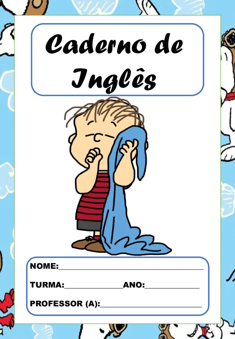 Capas de caderno Snoopy em PDF para imprimir — p8 | Ensino Já atividades para educação infantil (ensinoja.com)
