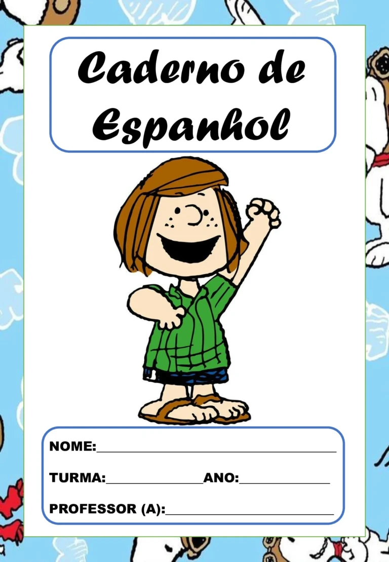 Capas de caderno Snoopy em PDF para imprimir — p9 | Ensino Já atividades para educação infantil (ensinoja.com)