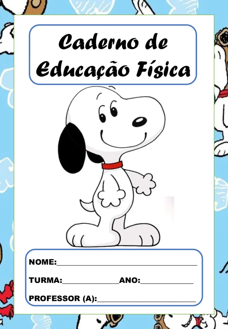 Capas de caderno Snoopy em PDF para imprimir — p10 | Ensino Já atividades para educação infantil (ensinoja.com)