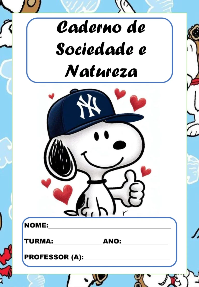 Capas de caderno Snoopy em PDF para imprimir — p14 | Ensino Já atividades para educação infantil (ensinoja.com)