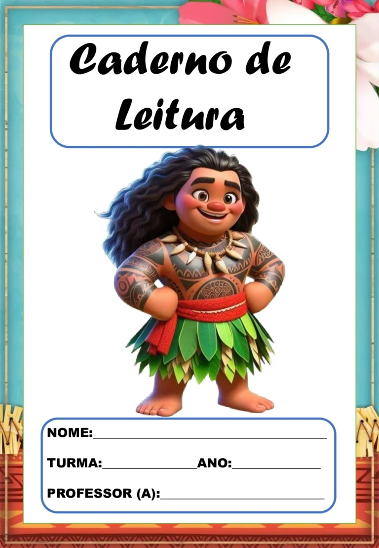 Kit capas de caderno Moana em PDF para imprimir — p13 | Ensino Já atividades para educação infantil (ensinoja.com)