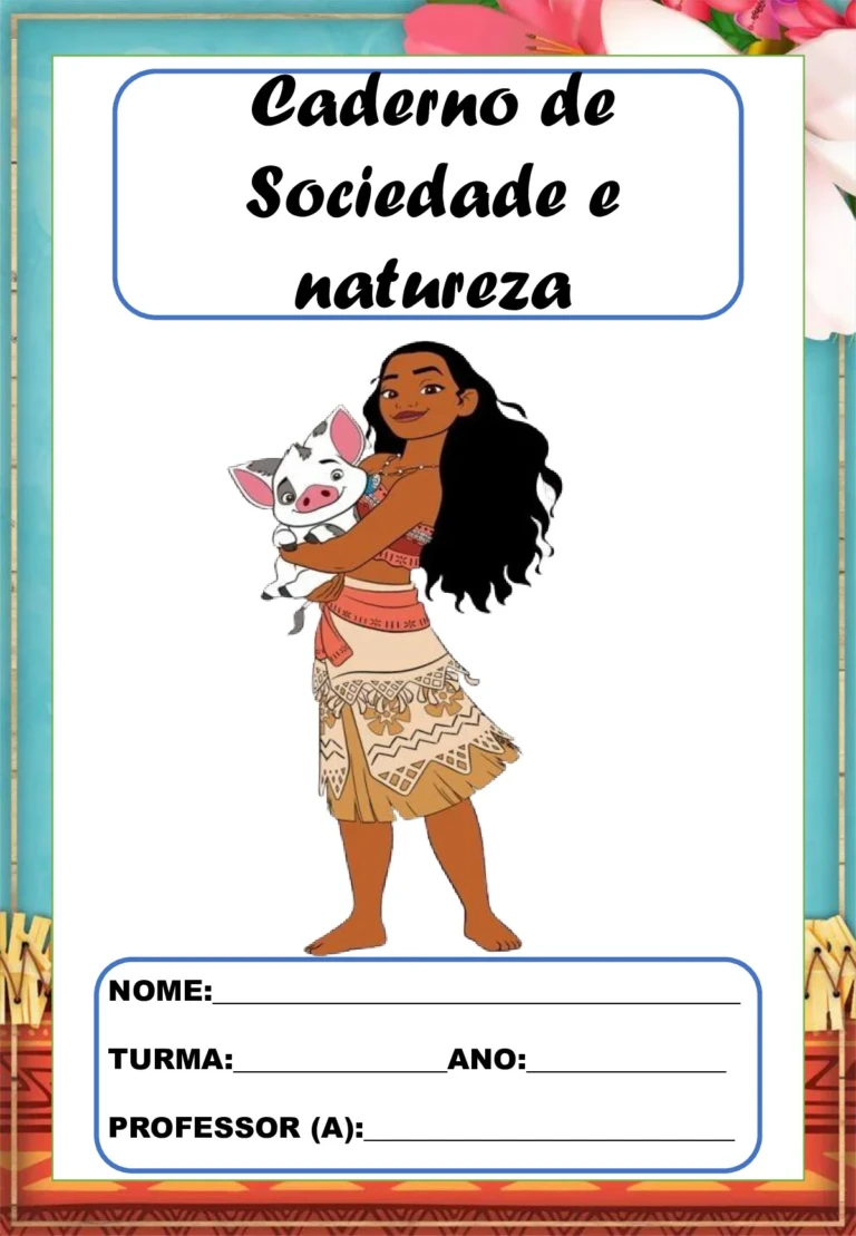 Kit capas de caderno Moana em PDF para imprimir — p14 | Ensino Já atividades para educação infantil (ensinoja.com)